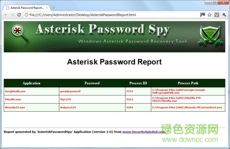 AsteriskPasswordSpyxz(查看星号密码软件) v1.5 绿色版0
