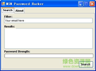 MSN Password Hacker软件(密码找回工具) v3.0 英文绿色免费版0