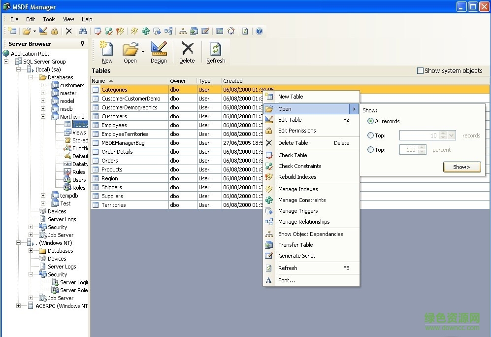 MSDE Manager(数据库管理) v5.13 最新版2