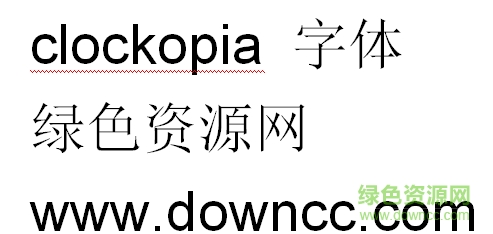 clockopia字体 1