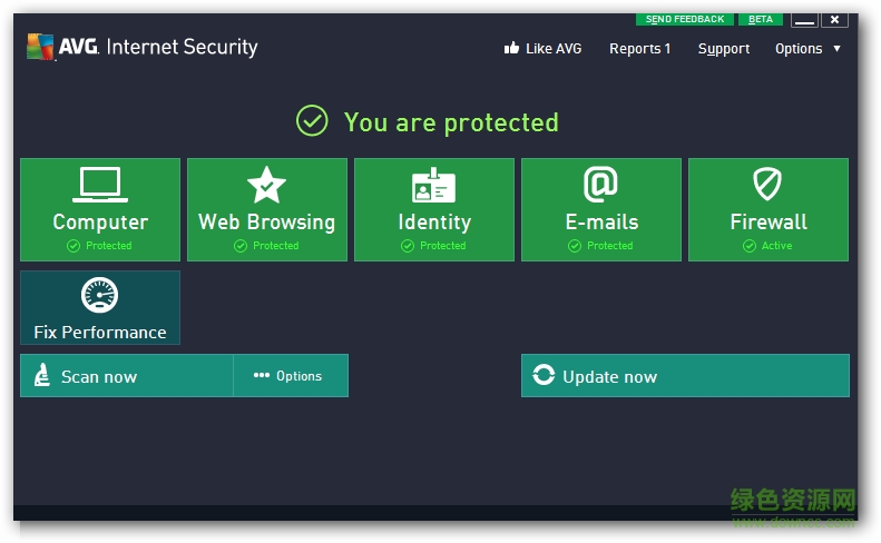 avg internet security2016(avg杀毒软件) v16.0.7134 中文绿色版0