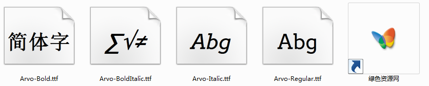 arvo字體四款(包括arvo-bold)0
