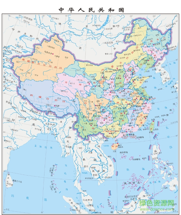 新版中国地图竖版打包