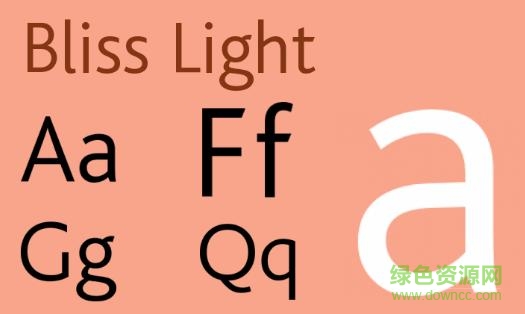 blisslight-bold字体 0