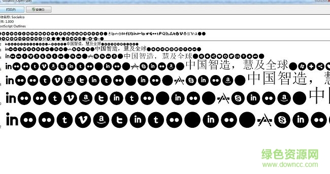 符號字體socialico0