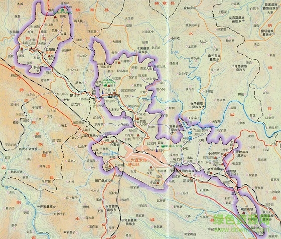贵州省六盘水地图全图 可放大缩小版0