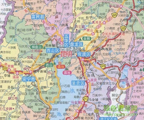 雲南昆明地圖全圖高清版