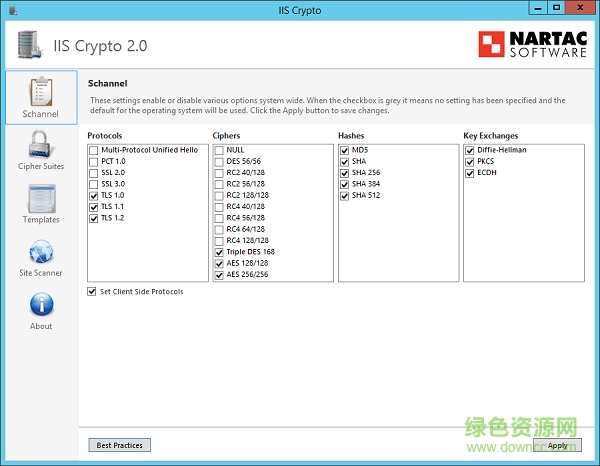 IIS Crypto(iis服务器安全管理工具) v2.0 官方最新版0