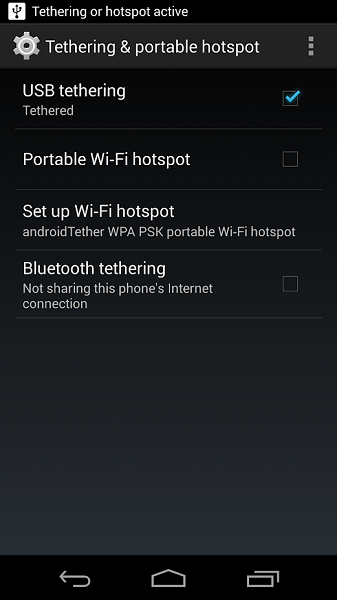 usb tethering0