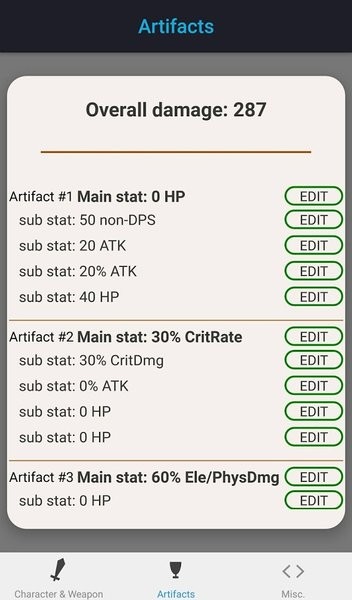 原神傷害計(jì)算器手機(jī)版(Genshin Damage Calculator) v1.1.0 安卓最新版 1