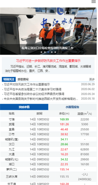 長江水文24實時水位app2