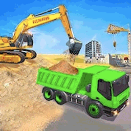 模拟挖掘机建造大楼游戏