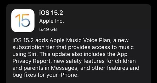 iOS 15.2测试版描述文件 v15.2 苹果官方版1
