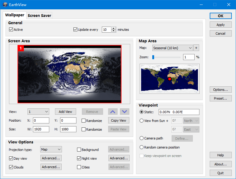 earthview汉化版(电脑动态屏幕保护) v7.1.2 免费版 1