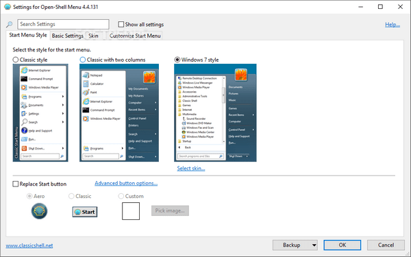 OpenShell(Windows經(jīng)典菜單設(shè)置器)0