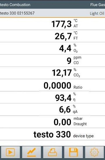 testo combustion app(煙氣分析儀)1