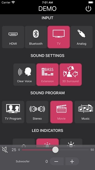 sound bar remote app(雅马哈投音机) v1.20 安卓中文版0