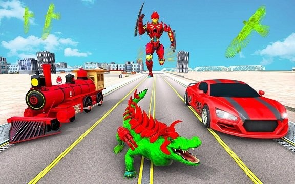 鱷魚汽車機(jī)器人模擬器(Crocodile Robor Car Transformation)2