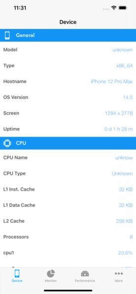 CPU DasherX苹果免费版(cpu z) v1.0.3 iphone版0