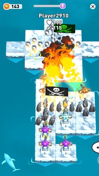 你沖Q幣了嗎游戲(Penguin War of Raft) v1.4 安卓版 1