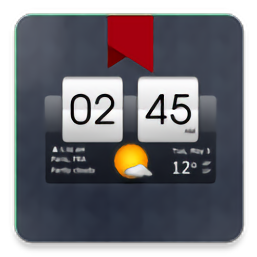 Sense flip clock & weather