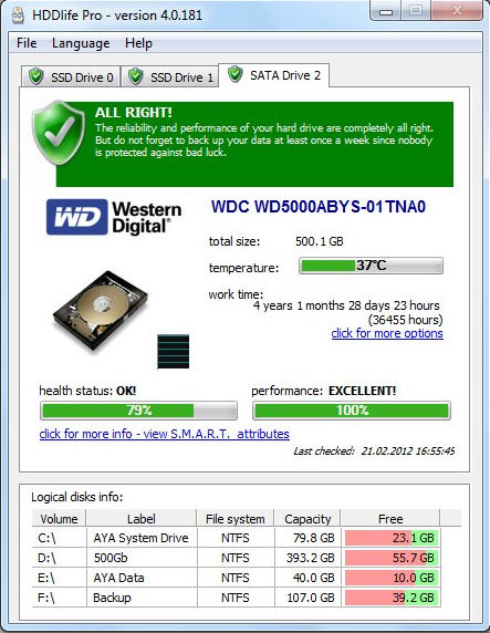 硬盘监控软件(HDDLife Pro) 官方版0
