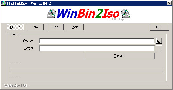 WinBin2Iso(將bin文件轉(zhuǎn)換為iso文件) v5.66 英文綠色版 0