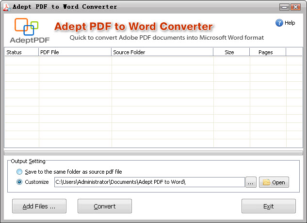 Adept PDF to Word Converter(PDF转换器) v3.5.10 绿色多语特别版0