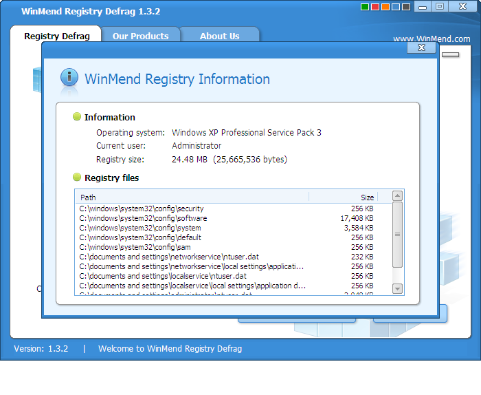WinMend Registry Defrag(注册表整理) v7.4.2.0 官方免费版0