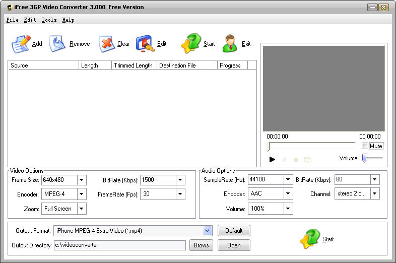 3GP格式转换器(iFree 3GP Video Converter) v5.0.1.1 免费版0