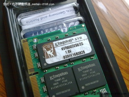 金士顿DDR2-800笔记本内存报289元