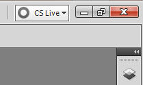 Photoshop CS5界面上的CS Live服务