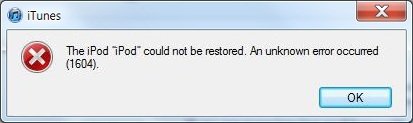 iTunes恢复iPhone固件发生未知错误1604的解决方法