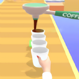 咖啡杯堆疊3d