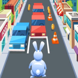 逃離獵人兔子奔跑