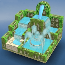 流水噴泉3d拼圖