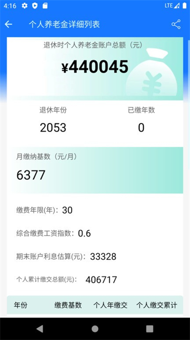 養(yǎng)老金計(jì)算器 v1.2.3 安卓版 0