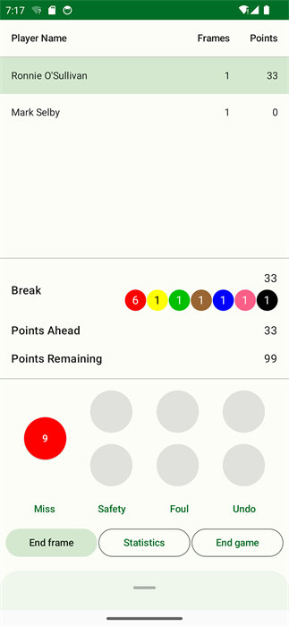 斯諾克記分牌軟件 v0.2.0 安卓版 1