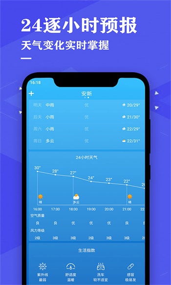 即時(shí)天氣預(yù)報(bào)app v3.7 安卓版 1