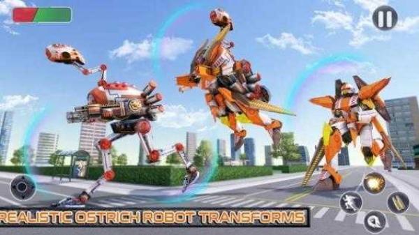 鸵鸟机器人汽车变形战争汽车