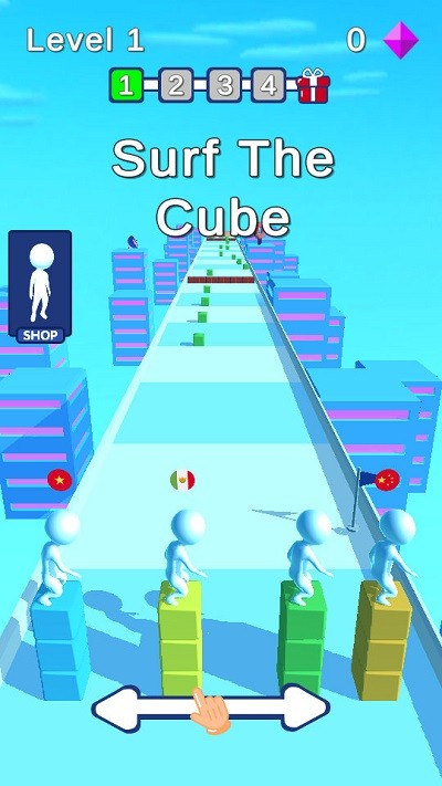 立方体堆叠冲浪竞速