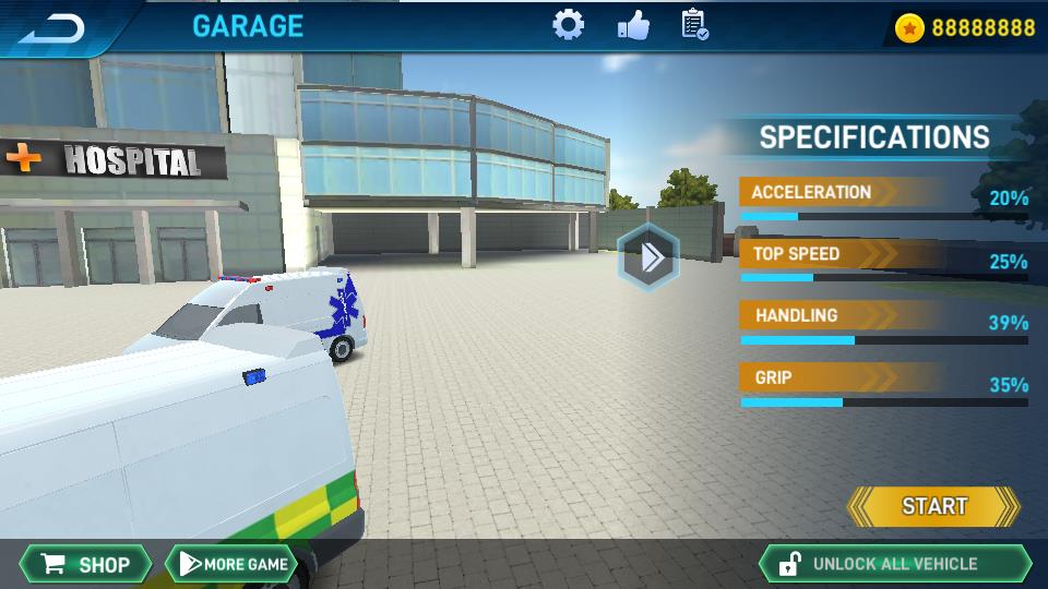 救護(hù)車房頂上跳下不可能特技 v1.0 安卓版 1