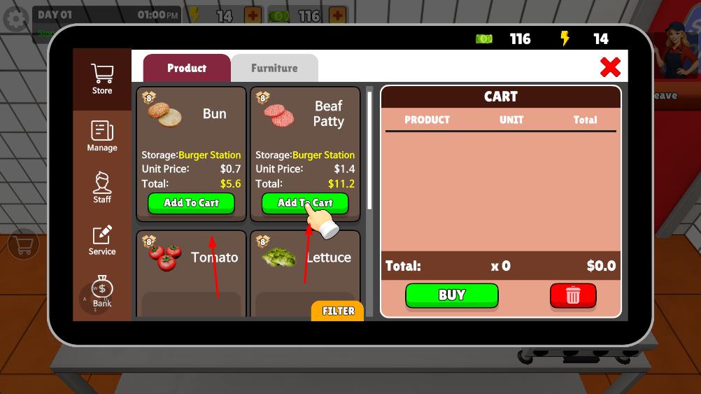 我的漢堡屋模擬器 v1.0.10 安卓版 3
