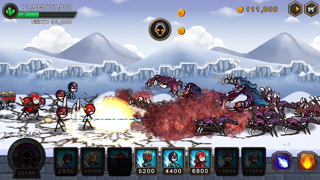 英雄戰(zhàn)爭超級火柴人無限金幣鉆石 v1.1.0 2